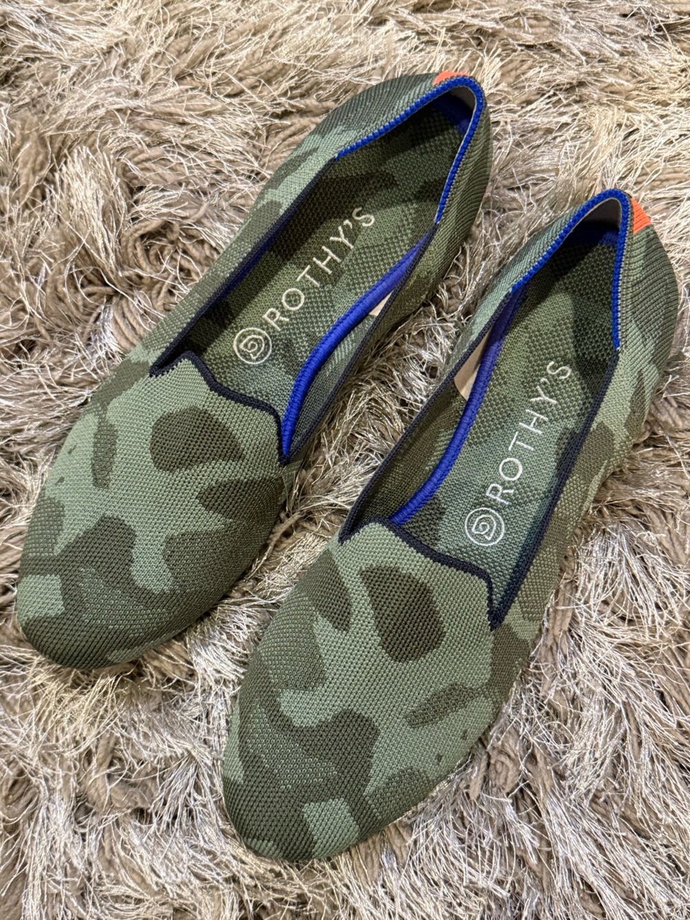 Rothy’s Olive Camo Loafers